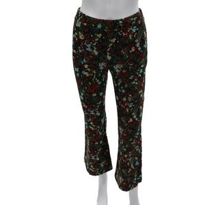 Rosetta Getty Women Green Floral Pants Size XS